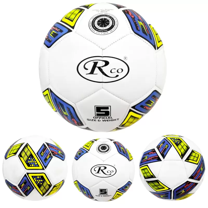 Minge fotbal RCO, pentru recreere, antrenamente si locuri de joaca, marimea 5, PVC, Model Dungi