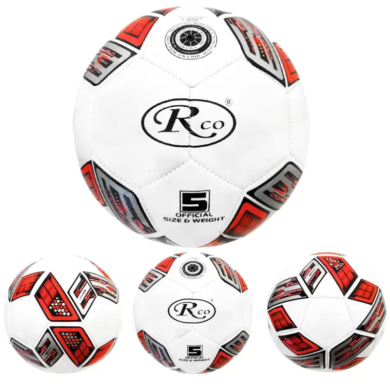 Minge fotbal RCO, pentru recreere, antrenamente si locuri de joaca, marimea 5, PVC, Model Dungi