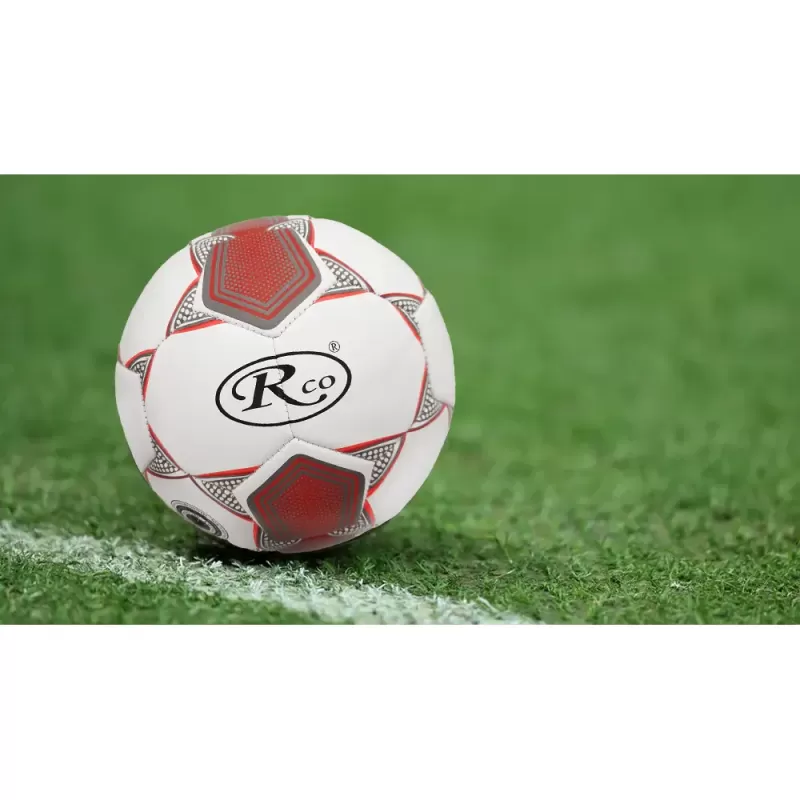 Minge fotbal RCO, pentru recreere, antrenamente si locuri de joaca, marimea 5, SEMI PU, Rosu
