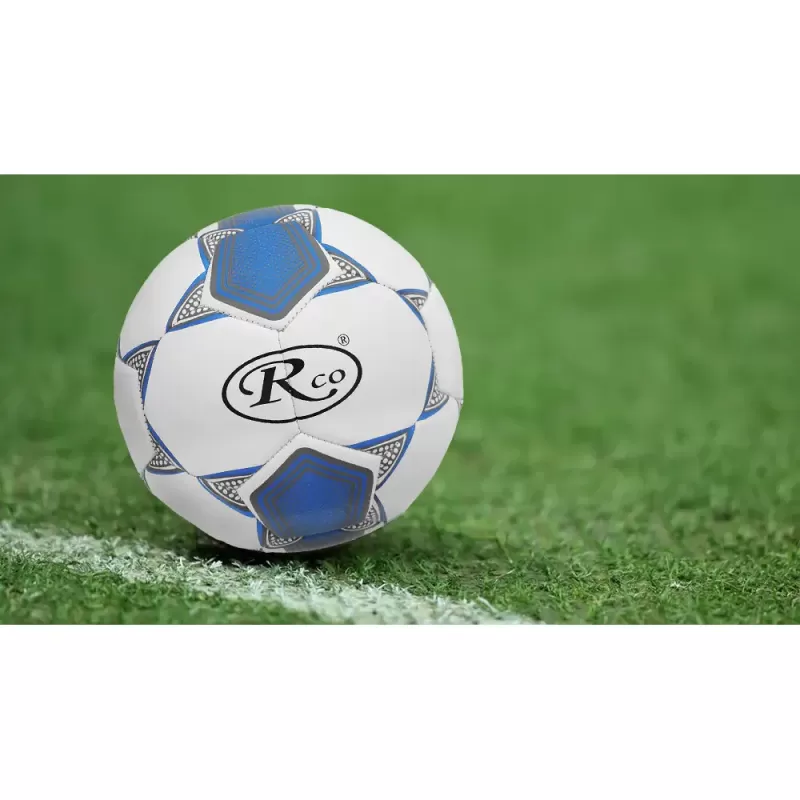 Minge fotbal RCO, pentru recreere, antrenamente si locuri de joaca, marimea 5, SEMI PU, Albastru