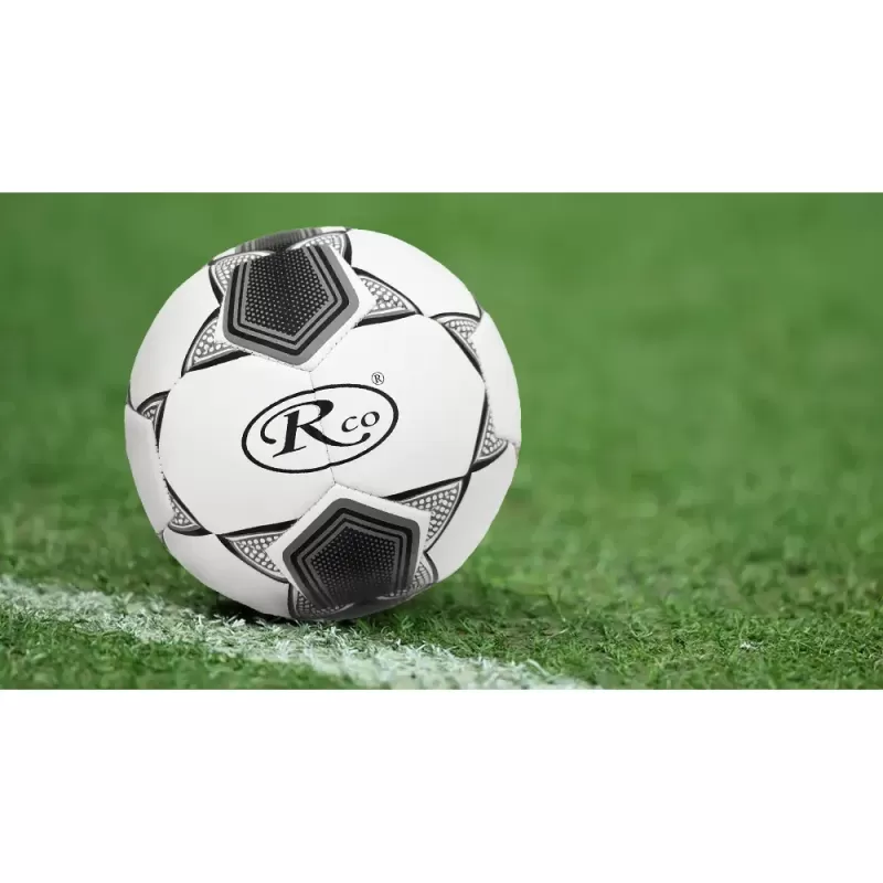 Minge fotbal RCO, pentru recreere, antrenamente si locuri de joaca, marimea 5, SEMI PU, Negru