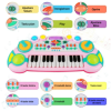 Jucarie interactiva mini pianina RCO cu 24 de taste, luminite multicolore si functie de inregistrare, 35 x 15 cm,+3ani