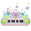 Jucarie interactiva mini pianina RCO cu 24 de taste, luminite multicolore si functie de inregistrare, 35 x 15 cm,+3ani