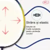 Set palete badminton RCO® pentru copii cu 6 accesorii, 45 cm, Albastru