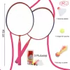 Set palete badminton RCO® pentru copii cu 6 accesorii, 45 cm, Roz