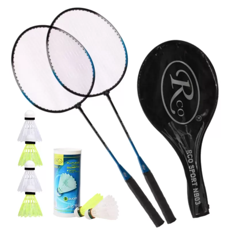 Set Palete Badminton pentru Recreere – 2 Palete, 6 Fluturasi si Husa de Protectie