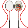 Set Palete Badminton Aluminiu RCO®, 2 bucati culoare Negru/Rosu, Husa Cover Total, 3 fluturasi din naylon, NB1005B