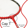 Set Palete Badminton Aluminiu RCO®, 2 bucati culoare Negru/Rosu, Husa Cover Total, 3 fluturasi din naylon, NB1005B