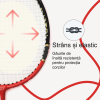 Set Palete Badminton Aluminiu RCO®, 2 bucati culoare Negru/Rosu, Husa Cover Total, 3 fluturasi din naylon, NB1005B