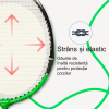 Set Palete Badminton Aluminiu RCO®, 2 bucati culoare Negru/Verde, Husa Cover Total, 3 fluturasi din naylon