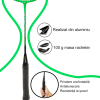 Set Palete Badminton Aluminiu RCO®, 2 bucati culoare Negru/Verde, Husa Cover Total, 3 fluturasi din naylon