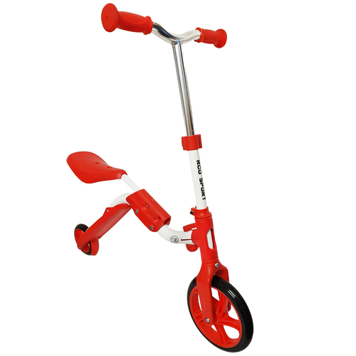 Trotineta/Bicicleta RCO, 2 in 1, Alb cu Rosu