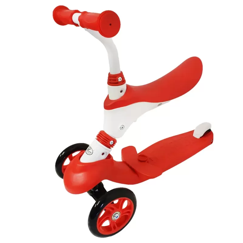 Trotineta evolutiva RCO, 5 in 1, Alb cu Rosu