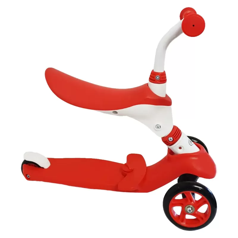 Trotineta evolutiva RCO, 5 in 1, Alb cu Rosu