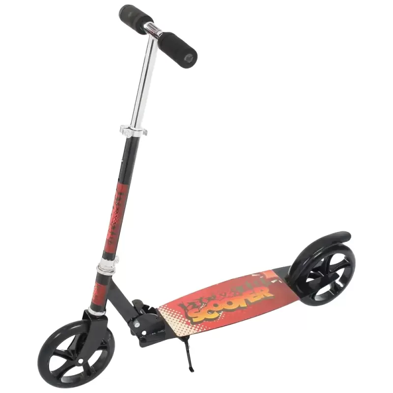 Trotineta din aliaj de metal, pliabila, ghidon reglabil, frana pe disc, ABEC-7, Negru