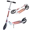 Trotineta din aliaj de metal, pliabila, ghidon reglabil, frana pe disc, ABEC-7, Alb