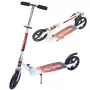 Trotineta din aliaj de metal, pliabila, ghidon reglabil, frana pe disc, ABEC-7, Alb