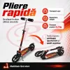 Trotineta din aliaj de metal, pliabila, ghidon reglabil, frana pe disc, ABEC-7, Negru
