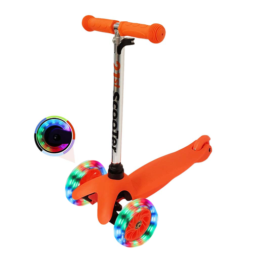 Trotineta cu 3 roti si luminite multicolore, Portocaliu