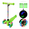 Trotineta cu 3 roti si luminite multicolore, Verde