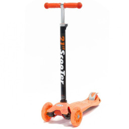 Trotineta cu 3 roti si luminite multicolore, Portocaliu