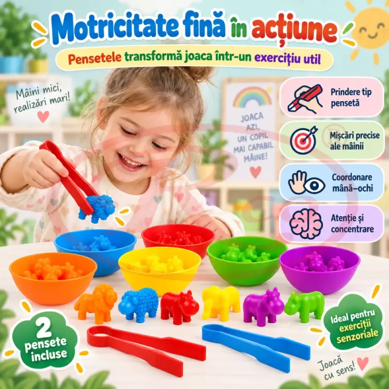 Joc pentru motricitate fina, coordonare si gandire logica