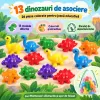 Set cu 13 dinozauri pentru motricitate fina, atentie si coordonare