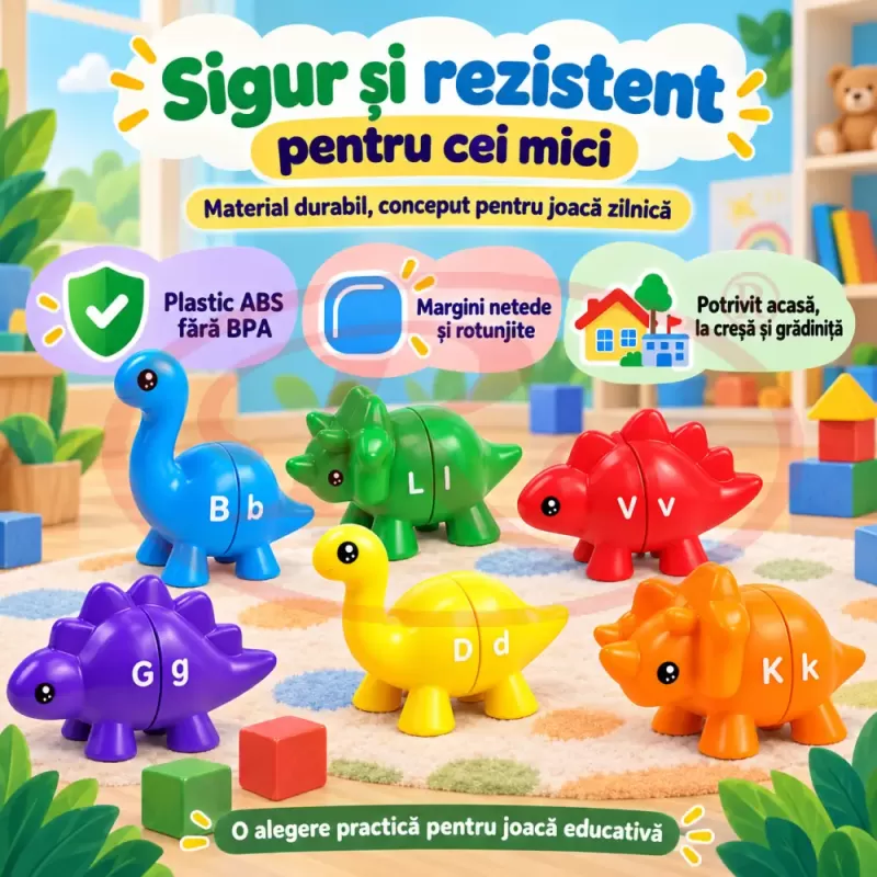 Set cu 13 dinozauri pentru motricitate fina, atentie si coordonare