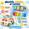 Jucarie de tras cu lumini, sunete in engleza si volum reglabil