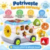 Jucarie de tras cu lumini, sunete in engleza si volum reglabil