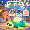 Proiector cu stele si luna, volum reglabil si 15 sunete pentru bebelusi