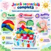 Set textil cu morcovi numerotati si servetele cu efect de fosnet