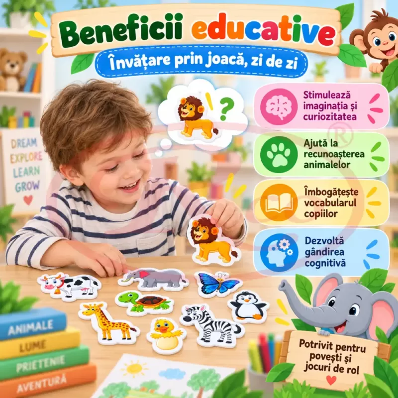 Joc educativ pentru povesti, asociere, memorie si invatarea animalelor
