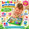 Tableta cu litere, cifre, animale, culori, forme, sunete si melodii