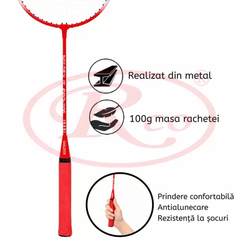 Set Palete Badminton pentru Recreere – 2 Palete, 6 Fluturasi si Husa de Protectie