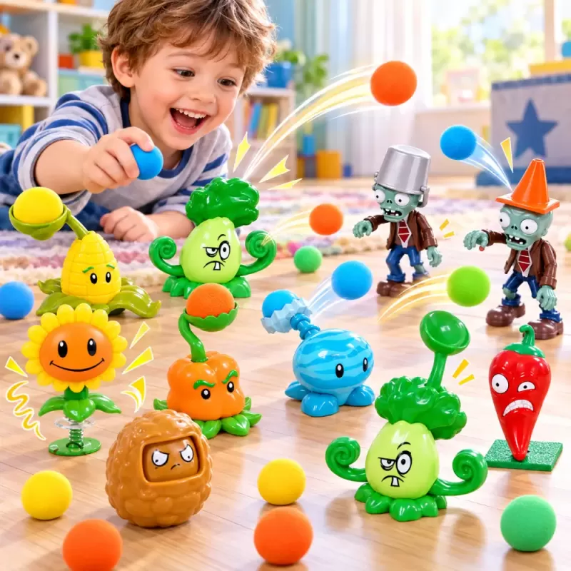 Set de colectie si joaca inspirat din universul Plants vs Zombies 2