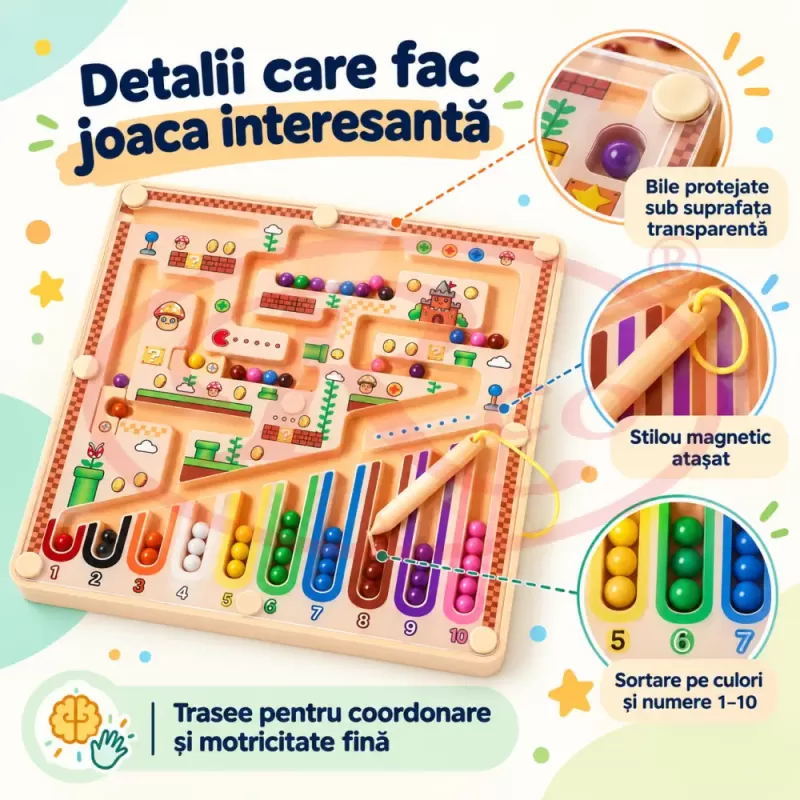 Activitate magnetica pentru logica, concentrare si motricitate fina