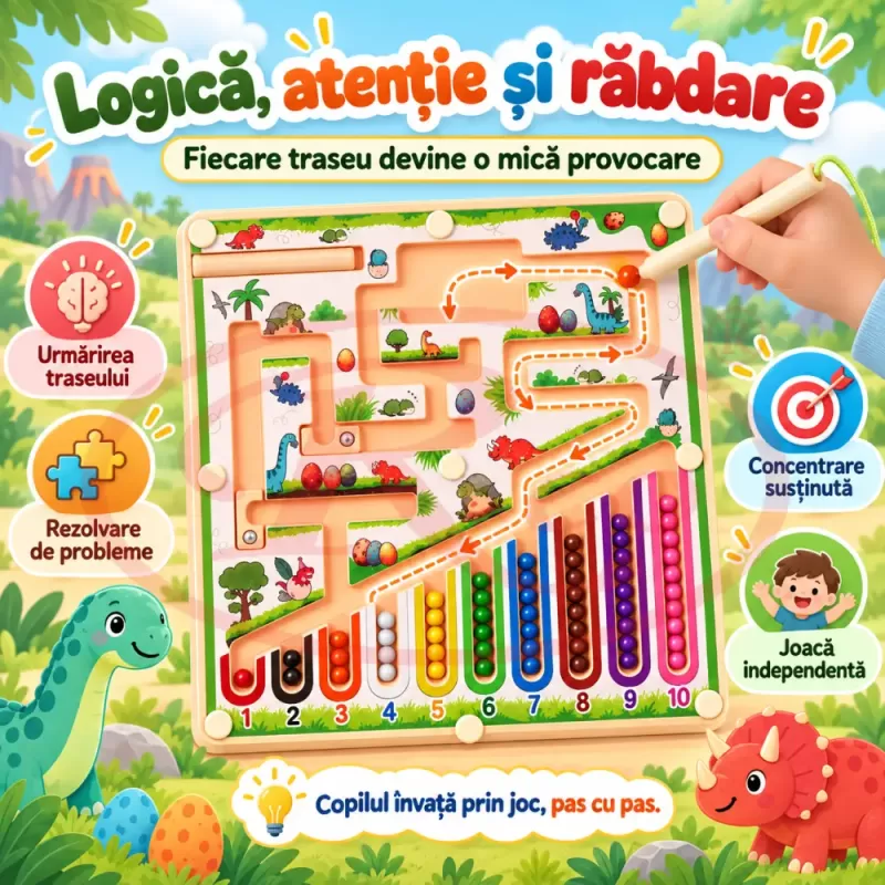 Activitate magnetica pentru logica, concentrare si motricitate fina
