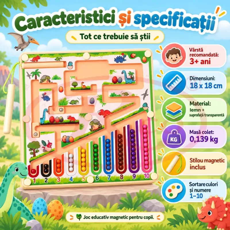 Activitate magnetica pentru logica, concentrare si motricitate fina