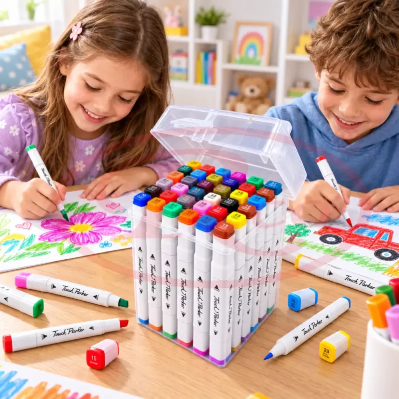 Set multicolor cu gentuta si suport pentru manga, lettering si proiecte creative