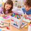 Set multicolor cu gentuta si suport pentru manga, lettering si proiecte creative