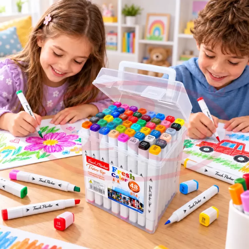 Set multicolor cu gentuta si suport pentru manga, lettering si proiecte creative