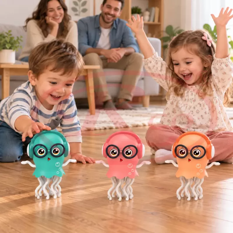 Meduza muzicala cu tentacule flexibile si lumini colorate