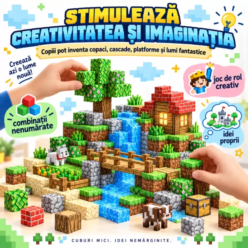 Set STEM magnetic pentru logica, orientare spatiala si imaginatie
