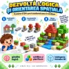 Set STEM magnetic pentru logica, orientare spatiala si imaginatie