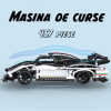 Jucarie educativa si interactiva STEM, set de constructie Masina de Curse cu 457 piese, telecomanda si control prin telefon, +6