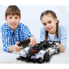 Jucarie educativa si interactiva STEM, set de constructie Masina de Curse cu 457 piese, telecomanda si control prin telefon, +6