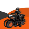 Jucarie motocicleta Drift Stunt, rotatie 360 grade, control prin telecomanda, 2.4GHz, 20m, Portocaliu