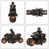 Jucarie motocicleta Drift Stunt, rotatie 360 grade, control prin telecomanda, 2.4GHz, 20m, Portocaliu