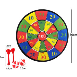 Set joc darts cu tinta Velcro si accesorii
